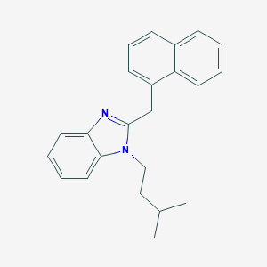 molecular formula C23H24N2 B381533 1-(3-Methylbutyl)-2-(naphthalen-1-ylmethyl)benzimidazole 