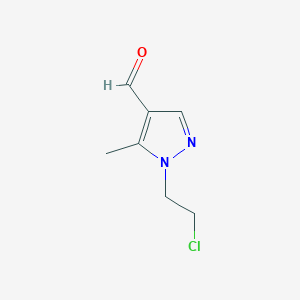 molecular formula C7H9ClN2O B038155 1-(2-氯乙基)-5-甲基-1H-吡唑-4-甲醛 CAS No. 120842-55-9