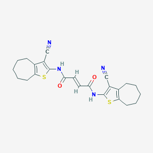 (2E)-N,N'-bis(3-cyano-5,6,7,8-tetrahydro-4H-cyclohepta[b]thiophen-2-yl)but-2-enediamide