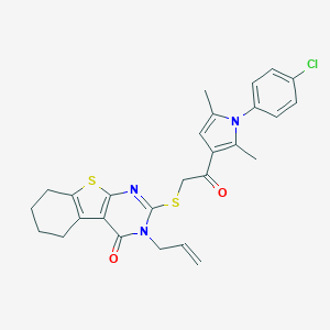 3-allyl-2-({2-[1-(4-chlorophenyl)-2,5-dimethyl-1H-pyrrol-3-yl]-2-oxoethyl}sulfanyl)-5,6,7,8-tetrahydro[1]benzothieno[2,3-d]pyrimidin-4(3H)-one