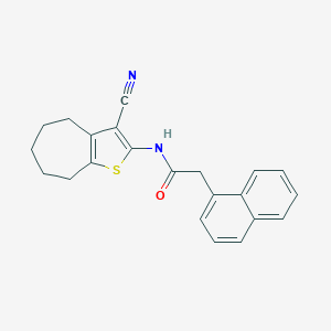 N-(3-cyano-5,6,7,8-tetrahydro-4H-cyclohepta[b]thiophen-2-yl)-2-naphthalen-1-ylacetamide