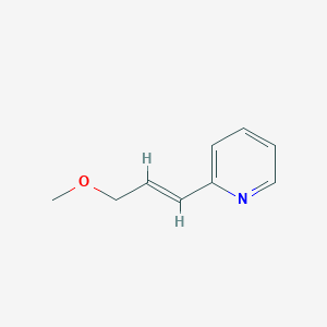 molecular formula C9H11NO B038157 Pyridine, 2-(3-methoxy-1-propenyl)-, (E)-(9CI) CAS No. 113985-55-0