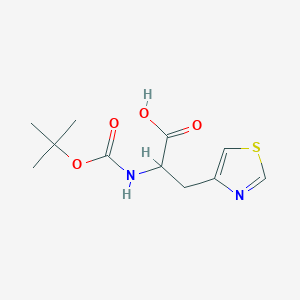 molecular formula C11H16N2O4S B038158 Boc-3-(4-thiazolyl)-DL-alanine CAS No. 119378-93-7