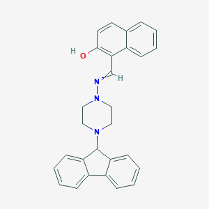 B381598 1-({[4-(9H-fluoren-9-yl)piperazin-1-yl]imino}methyl)naphthalen-2-ol CAS No. 380454-21-7