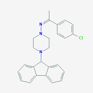 molecular formula C25H24ClN3 B381603 N-[(1Z)-1-(4-chlorophenyl)ethylidene]-4-(9H-fluoren-9-yl)piperazin-1-amine CAS No. 380473-90-5