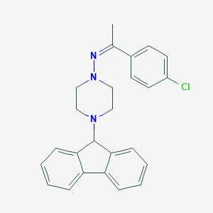 B381603 N-[(1Z)-1-(4-chlorophenyl)ethylidene]-4-(9H-fluoren-9-yl)piperazin-1-amine CAS No. 380473-90-5