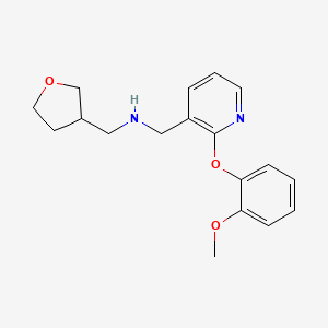 molecular formula C18H22N2O3 B3816949 N-[[2-(2-methoxyphenoxy)pyridin-3-yl]methyl]-1-(oxolan-3-yl)methanamine 