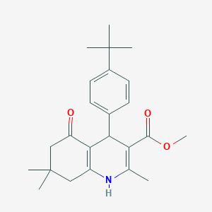 molecular formula C24H31NO3 B381722 Methyl 4-(4-(tert-butyl)phenyl)-2,7,7-trimethyl-5-oxo-1,4,5,6,7,8-hexahydroquinoline-3-carboxylate 