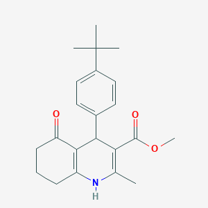 molecular formula C22H27NO3 B381723 Methyl 4-(4-tert-butylphenyl)-2-methyl-5-oxo-1,4,5,6,7,8-hexahydro-3-quinolinecarboxylate 