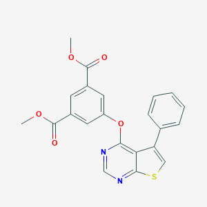 molecular formula C22H16N2O5S B381731 Dimethyl 5-[(5-phenylthieno[2,3-d]pyrimidin-4-yl)oxy]isophthalate CAS No. 315677-41-9