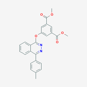 molecular formula C25H20N2O5 B381758 Dimethyl 5-{[4-(4-methylphenyl)-1-phthalazinyl]oxy}isophthalate 