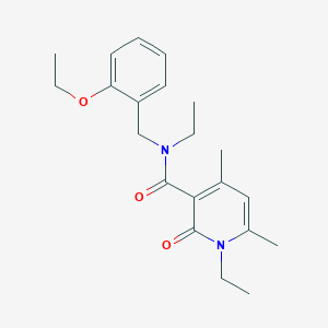molecular formula C21H28N2O3 B3817735 N-(2-ethoxybenzyl)-N,1-diethyl-4,6-dimethyl-2-oxo-1,2-dihydropyridine-3-carboxamide 