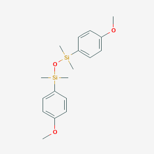 molecular formula C18H26O3Si2 B038178 1,3-Bis(4-methoxyphenyl)-1,1,3,3-tetramethyldisiloxane CAS No. 122571-17-9