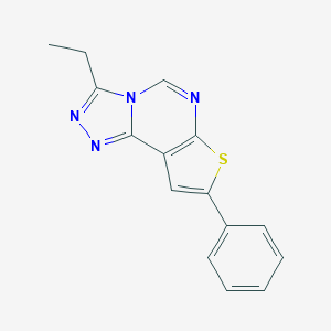 molecular formula C15H12N4S B381785 5-Ethyl-11-phenyl-10-thia-3,4,6,8-tetrazatricyclo[7.3.0.02,6]dodeca-1(9),2,4,7,11-pentaene 
