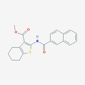 molecular formula C21H19NO3S B381798 Methyl 2-(2-naphthoylamino)-4,5,6,7-tetrahydro-1-benzothiophene-3-carboxylate 