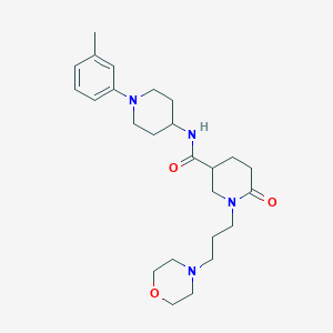 molecular formula C25H38N4O3 B3818062 N-[1-(3-methylphenyl)piperidin-4-yl]-1-(3-morpholin-4-ylpropyl)-6-oxopiperidine-3-carboxamide 