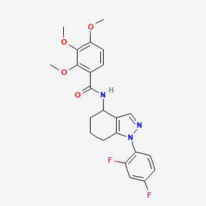 molecular formula C23H23F2N3O4 B3818094 N-[1-(2,4-difluorophenyl)-4,5,6,7-tetrahydro-1H-indazol-4-yl]-2,3,4-trimethoxybenzamide 