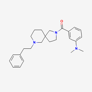 molecular formula C25H33N3O B3818098 N,N-dimethyl-3-{[7-(2-phenylethyl)-2,7-diazaspiro[4.5]dec-2-yl]carbonyl}aniline 