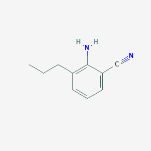 molecular formula C10H12N2 B038181 2-Amino-3-propylbenzonitrile CAS No. 114345-14-1