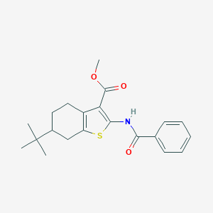 molecular formula C21H25NO3S B381817 Methyl 2-benzamido-6-tert-butyl-4,5,6,7-tetrahydro-1-benzothiophene-3-carboxylate CAS No. 379247-50-4