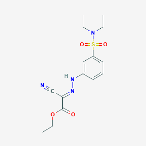 molecular formula C15H20N4O4S B381827 Ethyl cyano({3-[(diethylamino)sulfonyl]phenyl}hydrazono)acetate 