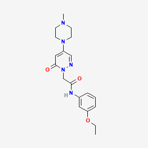 molecular formula C19H25N5O3 B3818278 N-(3-ethoxyphenyl)-2-[4-(4-methylpiperazin-1-yl)-6-oxopyridazin-1(6H)-yl]acetamide 