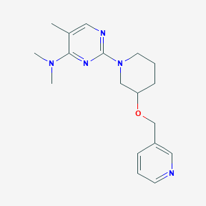 molecular formula C18H25N5O B3818483 N,N,5-trimethyl-2-[3-(pyridin-3-ylmethoxy)piperidin-1-yl]pyrimidin-4-amine 