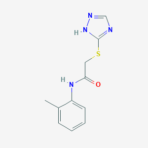 molecular formula C11H12N4OS B381856 N-(2-methylphenyl)-2-(1H-1,2,4-triazol-5-ylsulfanyl)acetamide CAS No. 24706-75-0