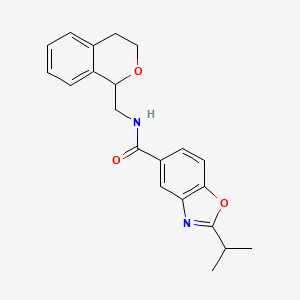molecular formula C21H22N2O3 B3818698 N-(3,4-dihydro-1H-isochromen-1-ylmethyl)-2-propan-2-yl-1,3-benzoxazole-5-carboxamide 