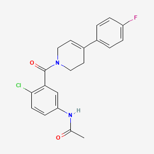 molecular formula C20H18ClFN2O2 B3818959 N-(4-chloro-3-{[4-(4-fluorophenyl)-3,6-dihydropyridin-1(2H)-yl]carbonyl}phenyl)acetamide 