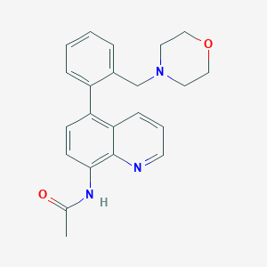 molecular formula C22H23N3O2 B3818992 N-{5-[2-(morpholin-4-ylmethyl)phenyl]quinolin-8-yl}acetamide 