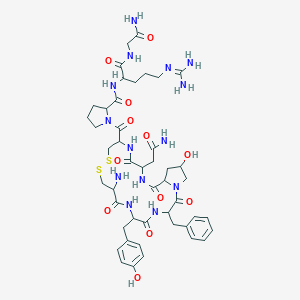 molecular formula C46H64N14O12S2 B038191 Argipressin, hydroxy-pro(4)- CAS No. 112935-96-3