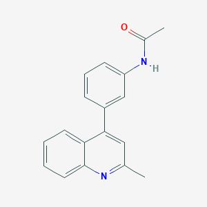 molecular formula C18H16N2O B3819127 N-[3-(2-methyl-4-quinolinyl)phenyl]acetamide 