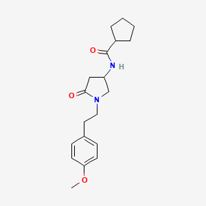 molecular formula C19H26N2O3 B3819211 N-{1-[2-(4-methoxyphenyl)ethyl]-5-oxo-3-pyrrolidinyl}cyclopentanecarboxamide 