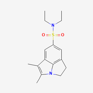 molecular formula C16H22N2O2S B3819268 N,N-diethyl-2,3-dimethyl-4-azatricyclo[5.3.1.04,11]undeca-1(10),2,7(11),8-tetraene-9-sulfonamide 