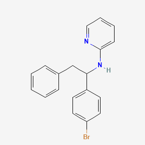 molecular formula C19H17BrN2 B3819328 N-[1-(4-bromophenyl)-2-phenylethyl]pyridin-2-amine 