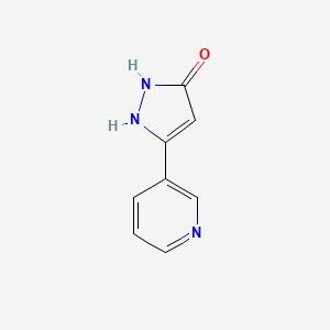 molecular formula C8H7N3O B3819464 3-(pyridin-3-yl)-1H-pyrazol-5-ol CAS No. 90280-24-3