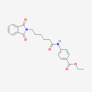 molecular formula C23H24N2O5 B381962 ETHYL 4-[6-(1,3-DIOXO-2,3-DIHYDRO-1H-ISOINDOL-2-YL)HEXANAMIDO]BENZOATE 
