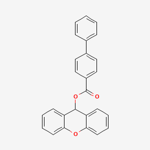 molecular formula C26H18O3 B3819728 9H-xanthen-9-yl 4-phenylbenzoate 
