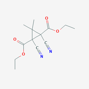 molecular formula C13H16N2O4 B3819782 Diethyl 1,2-dicyano-3,3-dimethylcyclopropane-1,2-dicarboxylate 