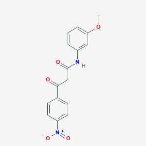 molecular formula C16H14N2O5 B381985 N-(3-methoxyphenyl)-3-(4-nitrophenyl)-3-oxopropanamide 