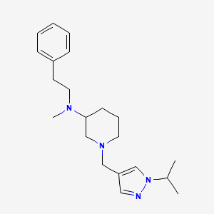 molecular formula C21H32N4 B3819874 N-methyl-N-(2-phenylethyl)-1-[(1-propan-2-ylpyrazol-4-yl)methyl]piperidin-3-amine 