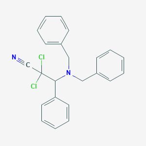 molecular formula C23H20Cl2N2 B381992 2,2-Dichloro-3-dibenzylamino-3-phenyl-propionitrile 
