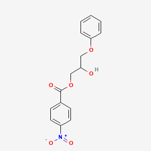 molecular formula C16H15NO6 B3819965 2-hydroxy-3-phenoxypropyl 4-nitrobenzoate 
