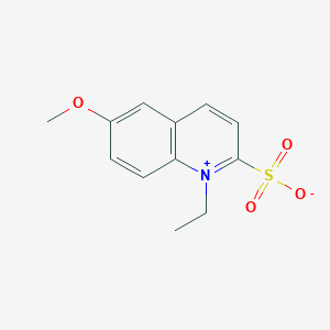 molecular formula C12H13NO4S B3820118 1-ethyl-6-methoxy-2-quinoliniumsulfonate 