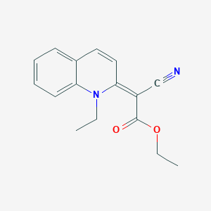 molecular formula C16H16N2O2 B3820125 ethyl (2Z)-2-cyano-2-(1-ethylquinolin-2-ylidene)acetate 