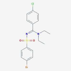 molecular formula C17H18BrClN2O2S B382021 N'-(4-bromophenyl)sulfonyl-4-chloro-N,N-diethylbenzenecarboximidamide 