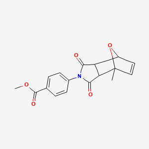 molecular formula C17H15NO5 B3820318 methyl 4-(7-methyl-1,3-dioxo-4,7a-dihydro-3aH-4,7-epoxyisoindol-2-yl)benzoate 