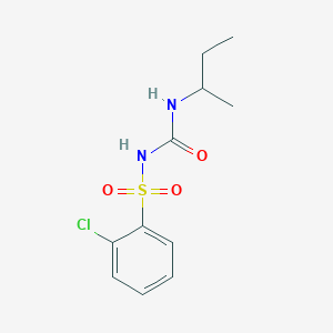 molecular formula C11H15ClN2O3S B3820339 N-(butan-2-ylcarbamoyl)-2-chlorobenzenesulfonamide CAS No. 5109-47-7