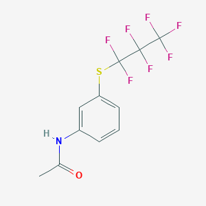molecular formula C11H8F7NOS B382040 N-(3-((perfluoropropyl)thio)phenyl)acetamide 